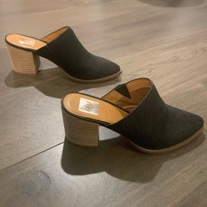 Dolce Vita Black Heeled Mules
